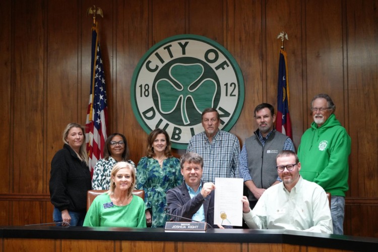 A group of Civitan Members gathered with the Mayor